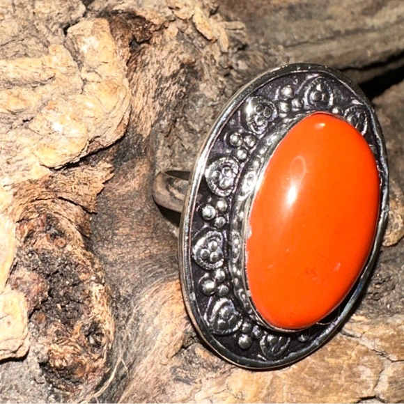 Sale* Carnelian vintage handcrafted ring - Picture 4 of 10